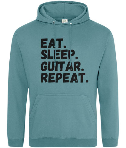 'Eat Sleep Guitar Repeat' Adults Hoodie